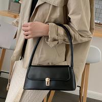 Bolso de Hombro Clásico para Mujer Cuero Falsito, Color Sólido, Cierre con Hebilla, Forro de Poliéster, Bolso Mano Vintage para Underarm No se Lavaba - details 7