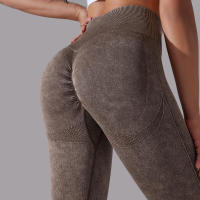 Pantalones de yoga para mujer, pantalones deportivos transpirables de cintura alta, ropa de gimnasio para levantamiento de glúteos, entrenamiento - details 45