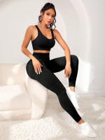 Mallas sin costuras para gimnasio para mujer, pantalones deportivos para Yoga, mallas elásticas de cintura alta, mallas deportivas, ropa deportiva - details 10