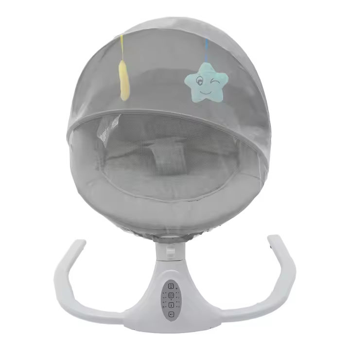 Balancín de bebé para niños con Control remoto y Bluetooth, ajuste de tiempo, capacidad de carga máxima 18kg, columpio automático, para 0 a 18 meses - 1