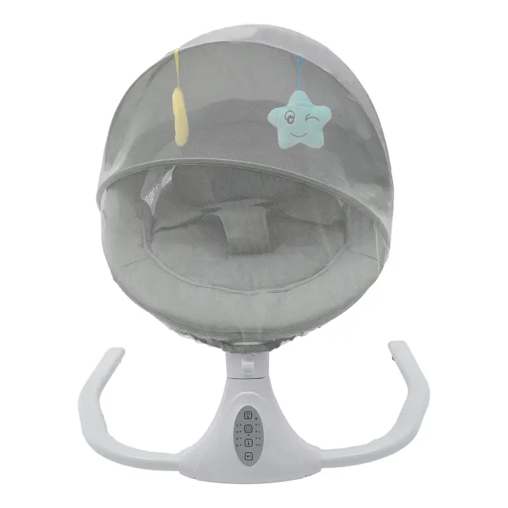 Balancín de bebé para niños con Control remoto y Bluetooth, ajuste de tiempo, capacidad de carga máxima 18kg, columpio automático, para 0 a 18 meses - 1