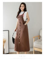 Vestido de mezclilla para mujer Vestido largo con tirantes sueltos y lisos - details 15