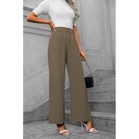 Pantalones de oficina de cintura alta y pierna recta para mujer para otoño - details 19