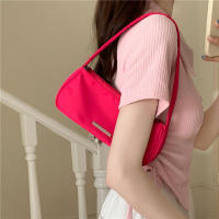 Bolso Oxford de hombro para mujer, diseño Retro, pequeño bolso con cremallera, bolso de mujer de Color sólido con asa superior - details 10