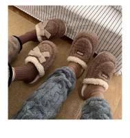 Zapatillas de algodón sucias antideslizantes de invierno a la moda Ins de estilo coreano, plantilla de felpa, nuevo hogar, dormitorio, parejas - details 0