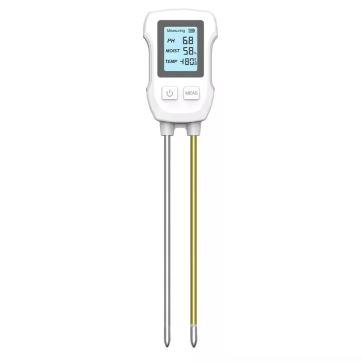 Probador de PH del suelo 3 en 1, pantalla LCD, termómetro de temperatura, medidor de humedad, flor, planta, plantación en maceta - 1