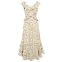 Elegante Vestido Maxi de Chiffon para Mujer GK Cuello en V sin Mangas, Estampado Transpirable, Clásico - details 9