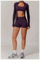 Pantalones cortos de yoga de cintura alta sin costuras, pantalones deportivos para apretar la cintura y levantar la cadera, usados ​​como pantalones cortos para correr - details 8