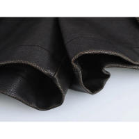 BUNO-minifalda y pantalones cortos de piel sintética para mujer, falda de cintura media, pantalones cortos asimétricos negros elegantes a la moda con cremallera, otoño 2024 - details 5
