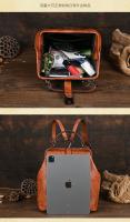 Mochila Vintage de cuero para mujer, bolso femenino con relieve, antirrobo, novedad de 2024 - details 9
