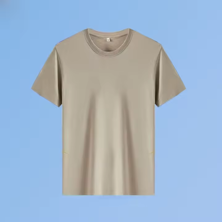 Camiseta de manga corta de verano para hombre, Top con capa Base, Top adelgazante a la moda con estampado de cuello redondo, productos de vendedor ambulante - 1
