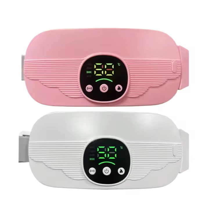 Almohadilla Térmica Menstrual MUKASI, Cinturón Térmico Eléctrico USB, 4 Niveles de Calor y 4 Modos de Masaje, Soporte Lumbar Calentado para Alivio del Dolor Menstrual - 1