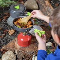Juego de utensilios para acampar, utensilios para mochileros: utensilios de cocina portátiles y duraderos para exteriores con villa y prácticas bolsas de iluminación - details 3