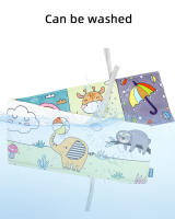 Libro de Actividades Sensoriales para Bebés de Tela Suave Contraste Alto Negro y Blanco Juguetes Educativos para Niños Pequeños - details 23