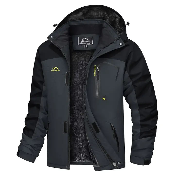 MAGCOMSEN Abrigos de invierno para hombre Chaqueta impermeable para esquí y nieve Parka cálida con múltiples bolsillos - 1