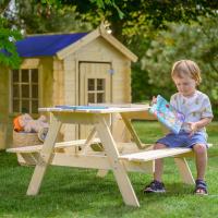 Juego de Mesa de Madera para Niños 90x90xA50 cm Ideal para Exterior o Interior - details 12