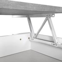 Mesa de Centro Elevable Estilo Blanco con Tapa 90 cm de Ancho x 50 cm de Fondo x 46, 57 cm de Altura Madera - details 10