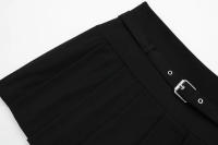 TRAFZA-minifaldas de cintura alta para mujer, faldas de Color liso con decoración de cinturón, estilo Sweetwear, 2023 - details 5