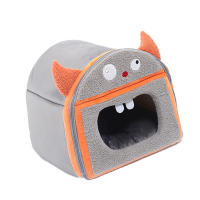 Nido de mascota pequeño de yurta mongol, cama cálida con forma de monstruo de dibujos animados, adecuada para conejo y erizo - details 0