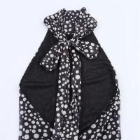 Vestido largo casual de verano 2025 para mujer con lunares, cuello halter, espalda descubierta y dobladillo suelto. - details 6