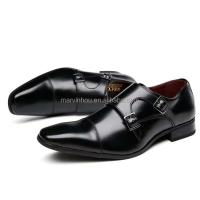 Zapatos de boda para hombre de cuero genuino marrón con logotipo Dropshipping y zapatos casuales de diseñador formal sólido de goma Oxford - details 5