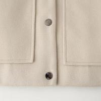 Elegante Abrigo de Lana Sólida para Mujer Cuello Redondo, Manga Larga, Ajuste Suelto, Moda de Ciudad Urbana de Otoño 2024 - details 25