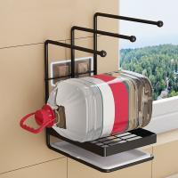 Estante de esponja de cocina moderno, soporte de almacenamiento de cocina antioxidante impermeable, organizador de almacenamiento de pinza para el pelo de gran capacidad para el hogar - details 7