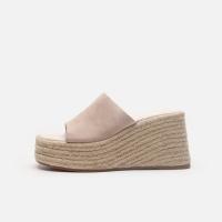 Sandalias de tacón de cuña con suela de cáñamo y tacón grueso, estilo casual. - details 2