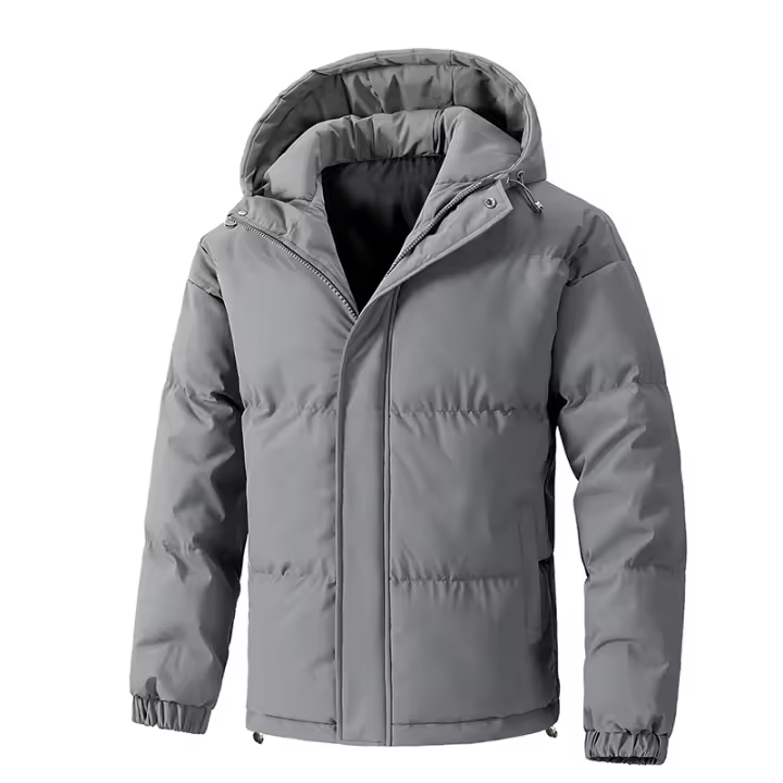Chaqueta de Invierno para Hombre, con Capucha, Abrigada, Nueva Moda, Cortavientos, Cómoda, Informal, para Exteriores, Simple, Holgada y Gruesa - 1