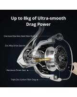 KastKing Spartacus III-carrete giratorio innovador resistente al agua, 8KG de potencia máxima de arrastre, 198g, peso ligero para pesca de lubina y Lucio - details 6