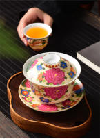 Taza individual cubierta de esmalte, tamaño cerámico de 300 ml, cuenco tritalento extra grande, juego de té Kung Fu para uso doméstico - details 9