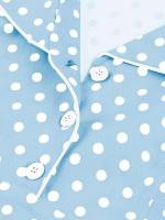 Vestido Largo de Verano con Estampado de Puntos Cuerda Alta, Cuello Dobladillo, Botones de Front - details 4