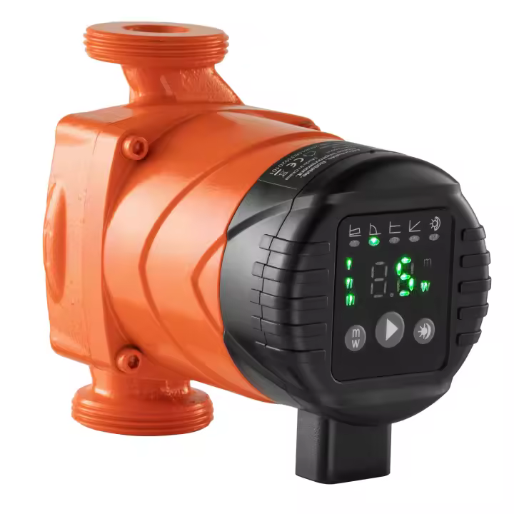 Bomba Circuladora de Alta Eficiencia SucceBuy, 42 LPM, Elevación Máxima de 4 m, Bomba de Recirculación de Agua Caliente de Hierro Fundido, Conexión Roscada, Válvula de Retención, Silenciosa para Sistemas de Calefacción Domésticos - 1