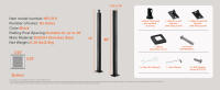 SucceBuy Poste de barandilla de cable de 42" x 2" x 2", acero inoxidable SUS304, barandilla de escalera y cubierta nivelada, soporte horizontal y curvo - details 5