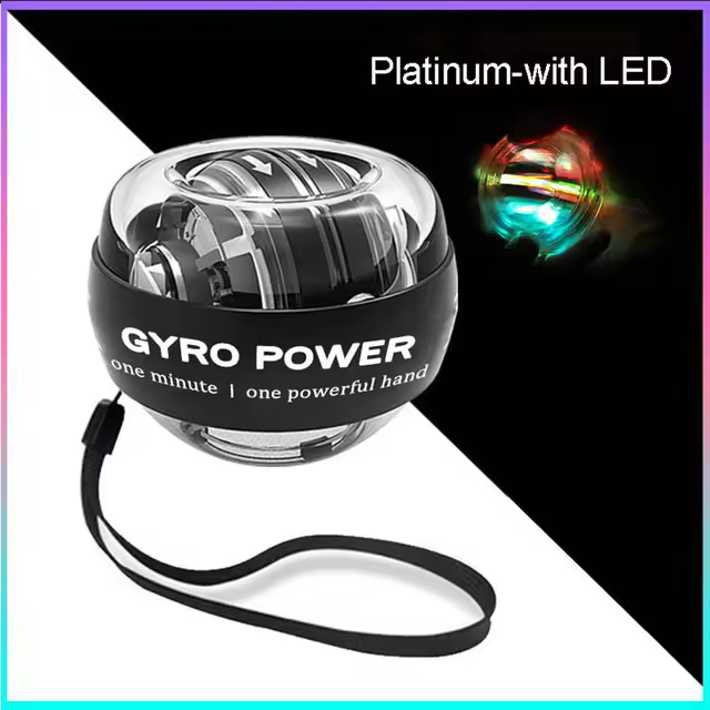 Powerball giroscópico LED, rango de inicio automático, giroscopio, bola de muñeca, brazo, mano, fuerza muscular, entrenador - 1