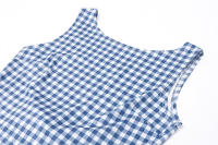 BUNO-Camiseta sin mangas con espalda descubierta y lazo para mujer, ropa de calle informal con estampado a cuadros, Tops cortos sin mangas, corsés ajustados de moda de verano, 2025 - details 6