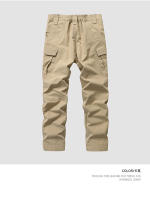 Nuevos pantalones casuales sueltos elásticos de trabajo de pierna recta para hombres 2215 - details 0