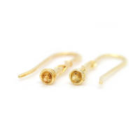 Latón color oro de 18 quilates, compatible con cuentas de medio agujero con ganchos de medio pasador para pendientes, joyería de alta calidad, accesorios para manualidades. - details 105