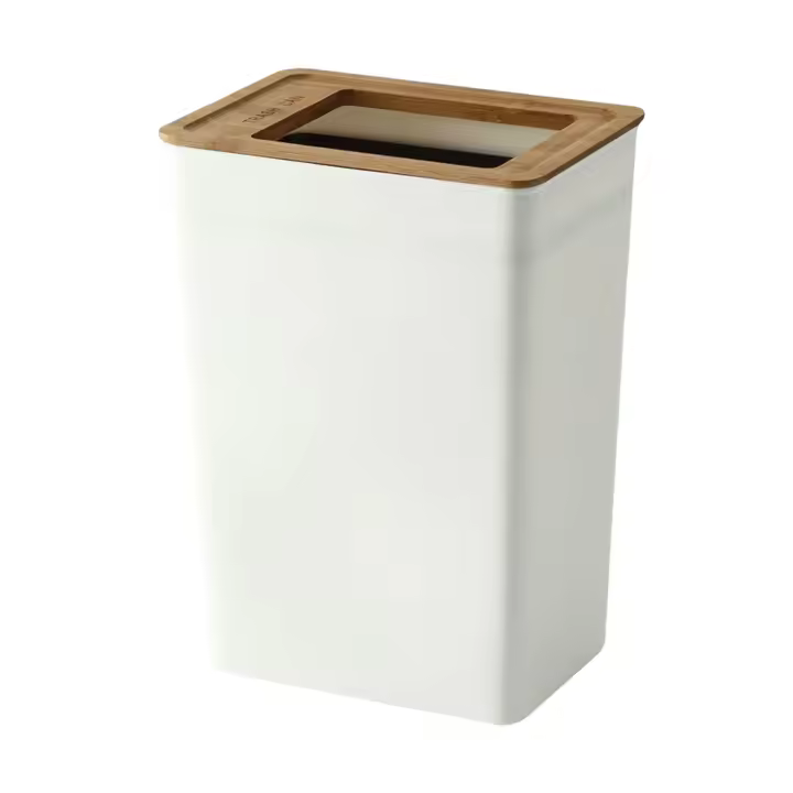 Cubo de basura antideslizante, contenedor de basura para exteriores, oficina, dormitorio, grande - 1