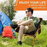 Silla de Camping Plegable Ultraligera Portátil, Compacta con Bolsa de Almacenamiento - details 0