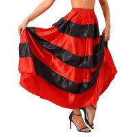 Faldas Flamenco española mujer, falda larga con volantes grandes, tre salón latino para danza del vientre, actuación de 360 - details 3