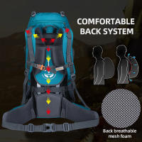Mochila de montañismo de gran capacidad para escalada al aire libre, senderismo, deportes de acampada, bolsa para zapatos, bolsillo, viaje, senderismo, ciclismo - details 3