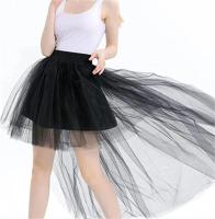 2025 Hi-Lo falda tutú gótica Punk tul suave cintura elástica red de malla alta y baja disfraz de Halloween Cosplay Maxi vestido de mujer - details 1