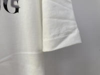 04 Camiseta de manga corta para mujer, color blanco roto, con estampado de sombra de letras clásicas delanteras y traseras, novedad de verano - details 10
