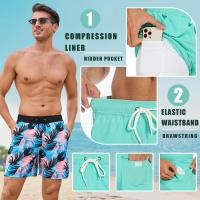 Traje de baño para hombre con forro de compresión, pantalones cortos de secado rápido, pantalones cortos de baño para playa-551-2 - details 5