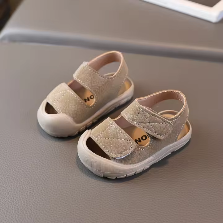 Verano nuevos niños zapatos de bebé sandalias de suela blanda niñas bolsa de bebé cabeza zapatos de playa Velcro zapatos de niño - 1