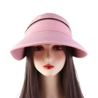 Sombrero con visera plegable de Color sólido con lazo, tapa vacía para mujer, gorra de ciclismo para mujer, sombrero de pescador, sombrero para el sol extraíble, sombrero de cubo - details 7