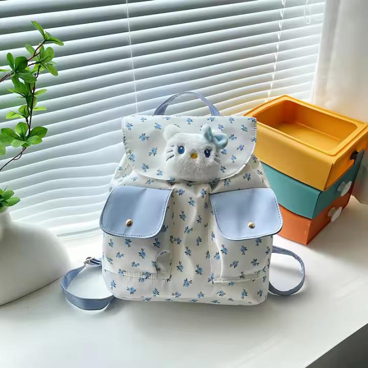 Mochila de Estudiante de Gran Capacidad Diseño Moderno, Material de Nylon, Tendencia Crucero, Para Niñas - 1
