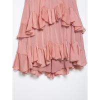 BUNO-vestido de fiesta ajustado para mujer, minivestido corto ajustado, sin mangas, con espalda descubierta y cuello bajo, volantes escalonados, verano 2025 - details 6