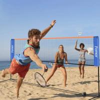 Red de tenis portátil, juego de red de bádminton con postes de acero inoxidable, red de nailon de altura ajustable con bolsa de transporte para Pickleball de voleibol - details 8